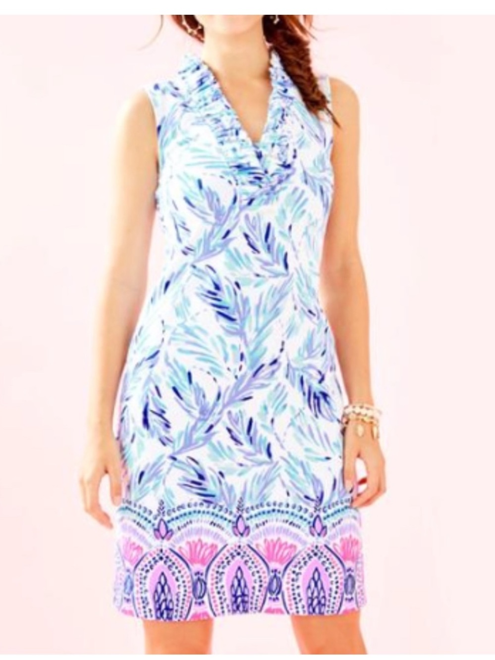 BOGO! Lilly Pulitzer Tisbury Shift Dress in Resort White Flock Together Medium